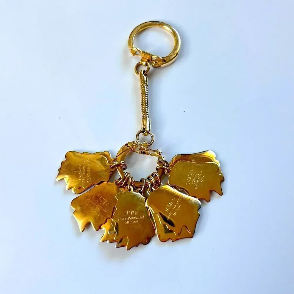 Vintage Twelve Disciples Religious Charms Keychain